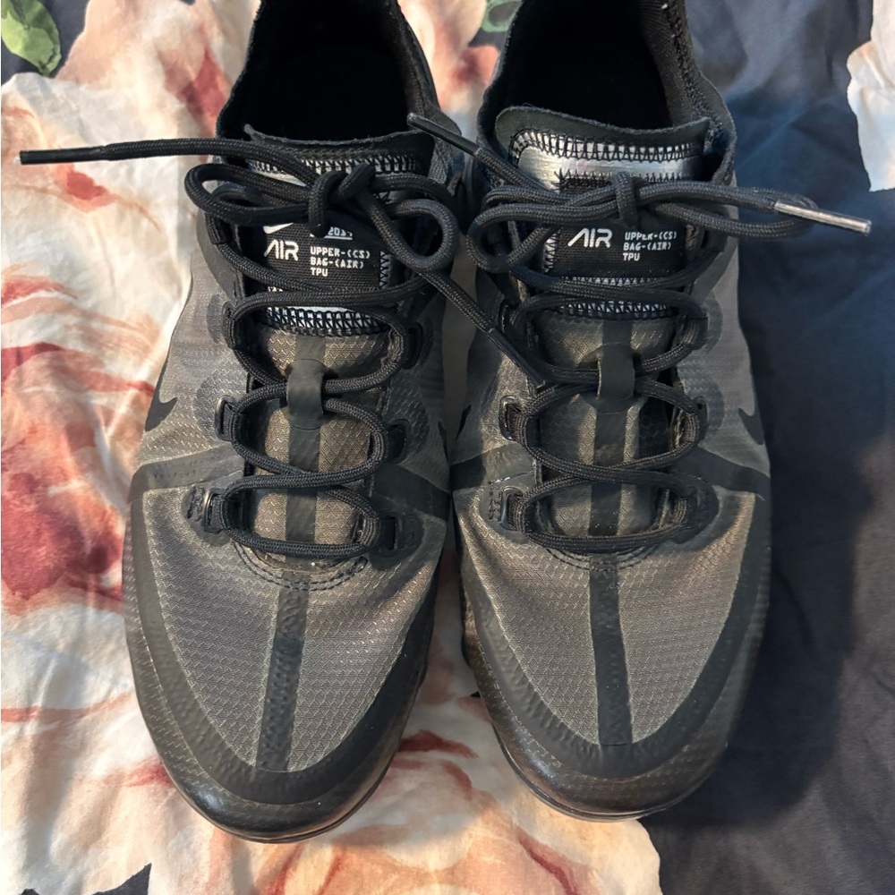 Nike Black Athletic Shoes with Mesh Design